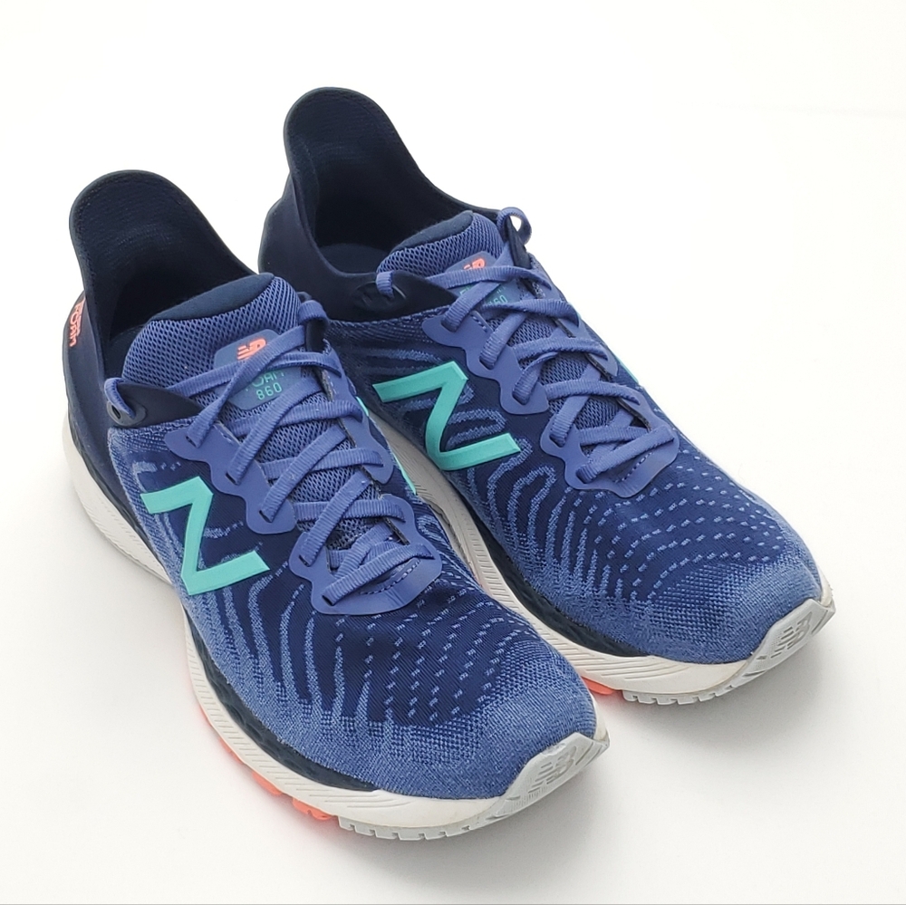 New Balance Women's Fresh Foam 860F11 Running Athletic Shoes Blue/White Size 11
